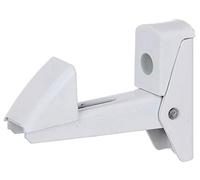 Alberts 307769 Ferma persiane e porte, a chiusura automatica, alluminio, verniciato bianco, distanza fermo - piastra 15 - 50 mm