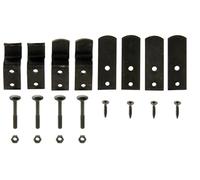 Alberts 309282 Set di Accessori per Barra di Sicurezza per persiane a Libro in Acciaio Piatto, zincato Nero