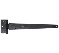 Alberts 309862 Bandella a cerniera, vernice ad immersione nera, bandella 348 x 46 mm, cerniera 90 x 40 mm