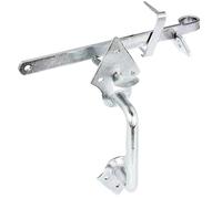 Alberts 310332 Set maniglie | per cancelli recinzioni paravento e cancelli in legno leggeri | da avvitare | zincate gialle | lunghezza 260 mm