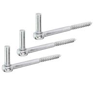 Alberts 312244 - Gancio a J con filettatura tagliata, galvanizzata, passivata a strati spessi, diametro 13 mm, lunghezza 165 mm, set da 3 pezzi