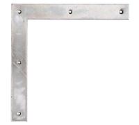 Alberts 313098 Angolare per cancelli, zincata gialla, 300 x 300 x 40 mm