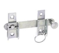 Alberts 314446 Fermo per persiane battenti, con dispositivo di blocco, zincato galvanico, con strato spesso passivato, Misura 120 x 65 mm