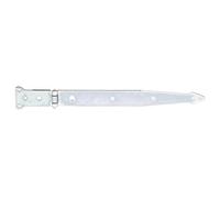 Alberts 315399 Gancio di lancio, con perno rivettato, zincato, passivato a spessore, cerniera 400 x 45 mm, cerniera 101 x 63 mm