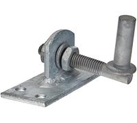 Alberts 318758 Cardine da avvitare, regolabile di 20 mm, zincato a caldo, entrata Ø13 mm, piastra 100 x 40 mm