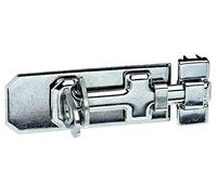 Alberts 327002 Catenaccio di Sicurezza, con Maniglia Piatta e Guida Asta fissata, Acciaio Inox, piastra 100 x 40 mm