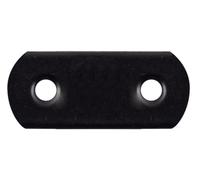 Alberts 329365 estremità arrotondate-nero-plastificato-19 x 37 x 1,5 mm, Nero