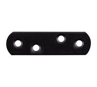 Alberts 329372 estremità arrotondate-nero-plastificato-19 x 57 x 1,5 mm, Nero