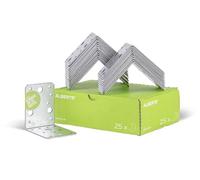 Alberts 330453 Squadretta di Giunzione, Acciaio, 90 x 90 x 65 mm, Set da 25