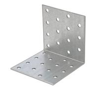 Alberts 330637 Angolo di lamiera Forata, zincato sendzimir, 80 x 80 x 80 mm
