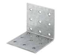 Alberts 330750 - Piastra forata angolare, zincata Sendzimir, 60 x 60 x 60 mm