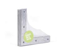 Alberts 332877 Squadretta angolare, zincata con procedimento Sendzimir, 120 x 120 x 20 mm, Set da 12