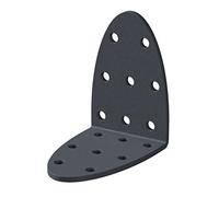 Alberts 333867 Piastra Forata angolare, plastificata Grigio Grafite