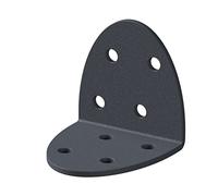 Alberts 333966 Connettore angolare, Ovado, plastificato grigio grafite, 50 x 50 x 40 mm, set da 12