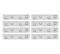 Alberts 336486 Lastrina di giunzione piana, zincato con procedimento Sendzimir, 80 x 15 mm, Set da 8