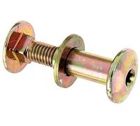 Alberts 338312 Vite a testa piatta | Multi-Fix, con dado a bussola | zincata gialla | M8 x 30 mm | Set da 2