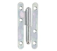 Alberts 341275 Cerniera sfilabile, Tipo Parigi | DX e SX | zincato Blu |95 x 45 mm, Acciaio