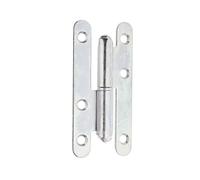 Alberts 341312 Cerniera sfilabile, tipo Parigi, dx e sx, zincato blu, 95 x 45 mm