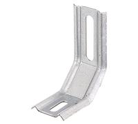 Alberts 341343 Angolo di regolazione, due volte a 45°, stampato, con foro asolato, zincato sendzimir, 35 x 30 x 50 mm