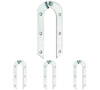 Alberts 341503 Cerniera per scala pieghevole, forma piegata, zincata, Misura 200 x 21 mm (Confezione da 4)