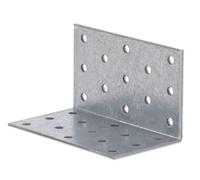 Alberts 353094 353094-Piastra angolare, zincata Sendzimir, 60 x 60 x 100 mm