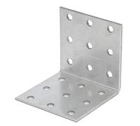 Alberts 353117 Angolo di lamiera Forata, zincato sendzimir, 60 x 60 x 60 mm
