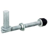 Alberts 410674 Cardine, una coppia, da avvitare a fondo, regolabile, zincato a caldo, entrata Ø16 mm, lunghezza 140 mm, filettatura M12