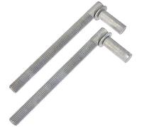Alberts 410803 Cardine, una coppia, da avvitare a fondo, regolabile, zincato a caldo, entrata Ø16 mm, lunghezza 190 mm, filettatura M16