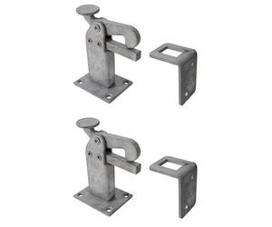 Alberts 410872 - Fermaporta zincato a caldo, altezza 95 mm, set da 2 pezzi