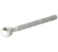 Alberts 411213 Vite a occhiello senza accessori, adatta a bandelle per cancelli, zincata a caldo, Filettatura M16, inizio barra filettata - vite a occhiello 130 mm
