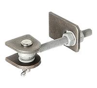 Alberts 417802 Bandella per cancelli, per Apertura a 180°, Versione Corta, Acciaio