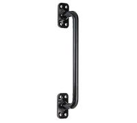 Alberts 419103 Maniglia per portone, dritta, verniciata a polvere nera, 275 x 32 mm