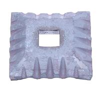 Alberts 422882 Rosone di copertura | martellato | acciaio | 50 x 50 mm