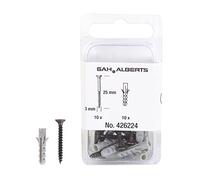 Alberts 426224 Set di Viti e tasselli, bruniti
