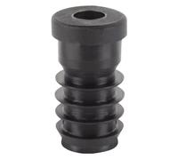 Alberts 426828 - Tappo filettato per la chiusura di tubi tondi, plastica, nero, diametro 20 mm, filettatura M8, set da 4 pezzi