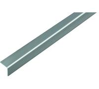 Alberts 432959 Profilo angolare | autoadesivo | plastica, effetto acciaio inox | 1000 x 20 x 20 mm