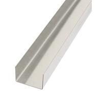 Alberts 462864 Lamiera liscia, bordata, a U, alluminio, naturale, 2000 x 20 x 29 x 20 mm