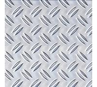 Alberts 466732 - Lamiera strutturata, in alluminio naturale, 400 x 2000 x 1,5 mm