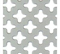 Alberts 466886 Lamiera forata, alluminio, anodizzato argento, 600 x 1000 x 0,8 mm
