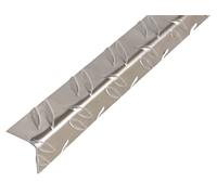 Alberts 467692 Profilo angolare | Rilievo a coste | Alluminio, grezzo | 2000 x 23,5 x 23,5 mm