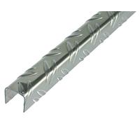 Alberts 468880 Profilo a U, tipo “mandorlato”, alluminio, nudo, 1000 x 23,5 x 23,5 mm