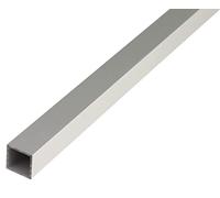 Alberts 471699 Tubo Quadrato, Alluminio, anodizzato Argento
