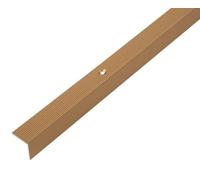 Alberts 477363 Profilo di protezione per paragradini | alluminio anodizzato color oro | 2000 x 20 x 20 mm