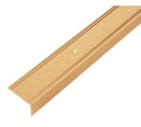 Alberts 484057 Profilo di Protezione per paragradini, Alluminio anodizzato Color Oro, 2 m