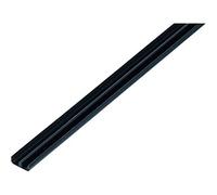 Alberts 485177 Profilo di guida inferiore, plastica, nero, 1000 x 18 x 5 mm