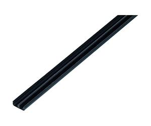 Alberts 485177 Profilo di guida inferiore, plastica, nero, 1000 x 18 x 5 mm