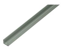 Alberts 485610 Profilo a U, speciale per 19 mm pannelli in truciolare spessi, alluminio, anodizzato argento, 1000 x 22 x 15 mm