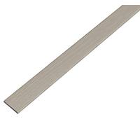 Alberts 488673 Barra piatta, autoadesiva, alluminio, design acciaio inox, scuro, 1000 x 20 x 2 mm
