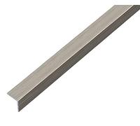 Alberts 488741 Profilo angolare, autoadesiva, alluminio, design acciaio inox, scuro, 1000 x 20 x 20 mm