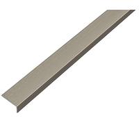 Alberts 488758 Profilo angolare, autoadesiva, alluminio, design acciaio inox, scuro, 1000 x 20 x 10 mm